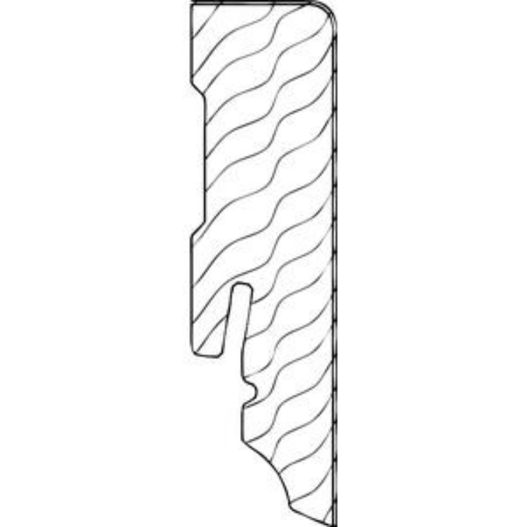 Pilt Põrandaliist HARO TAMM light white 16 x 58 mm cube, lakk
