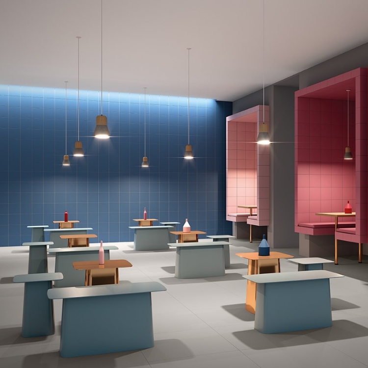 Pilt Põranda- ja seinaplaat Projectos azul 20x20