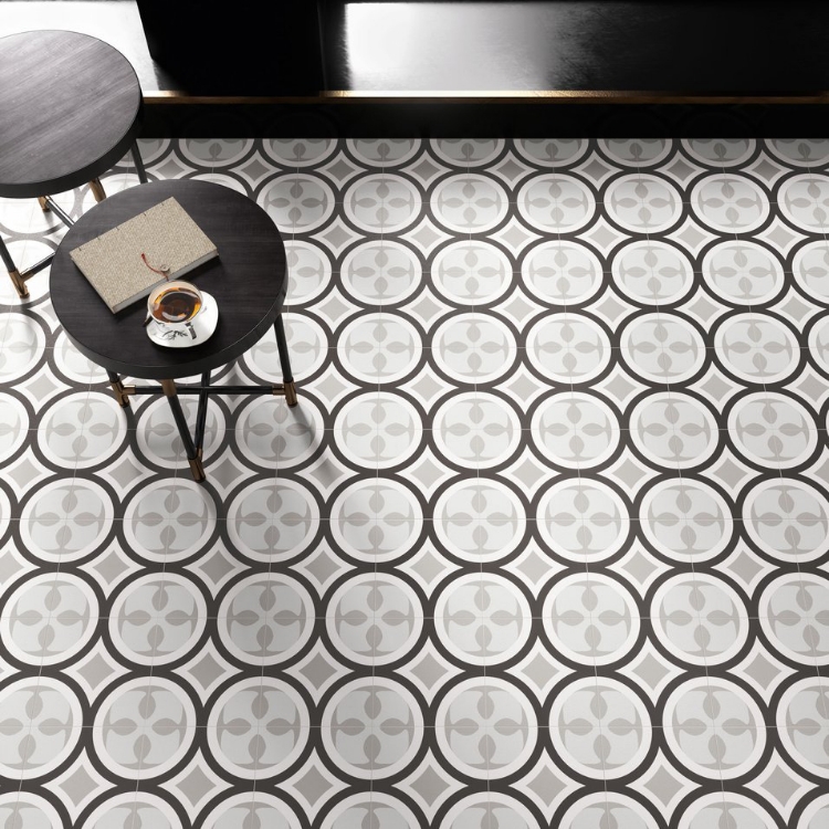 Pilt Põranda- ja seinaplaat Patchwork B&W 01 20x20R