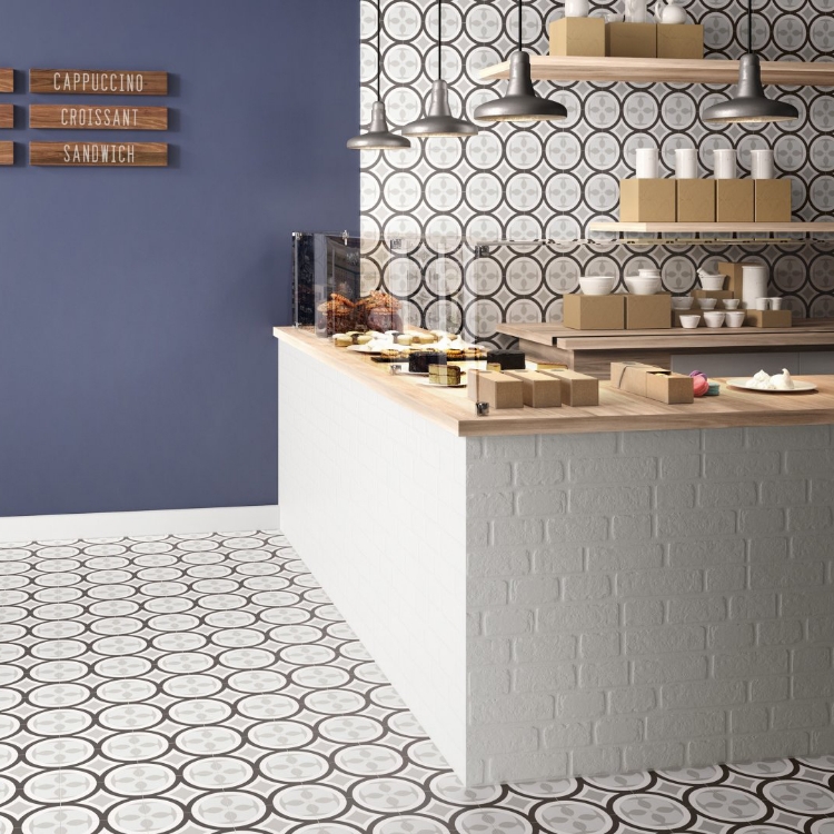 Pilt Põranda- ja seinaplaat Patchwork B&W 01 20x20R