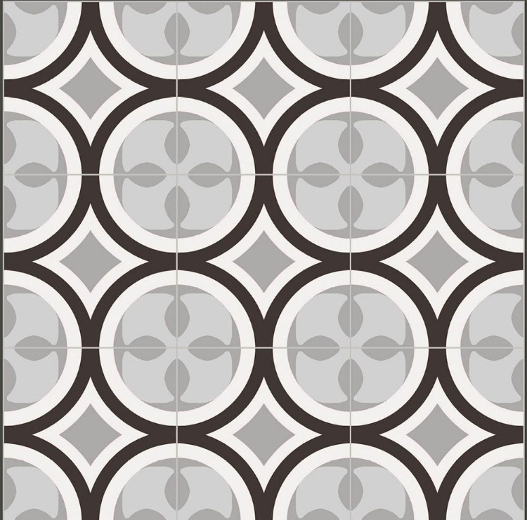 Pilt Põranda- ja seinaplaat Patchwork B&W 01 20x20R