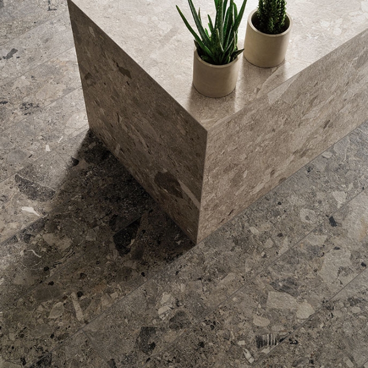 Pilt Põranda- ja seinaplaat Frammenta anthracite 60x60R LUC