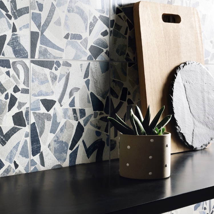 Pilt Põranda- ja seinaplaat Cementine Cocci blu 20x20R