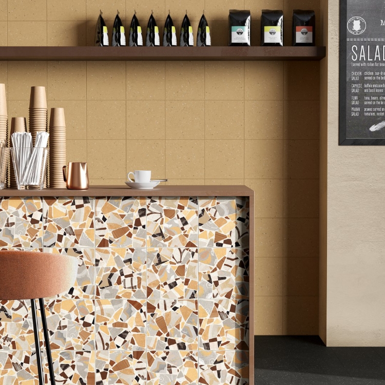 Pilt Põranda- ja seinaplaat Cementine Cocci senape 20x20R