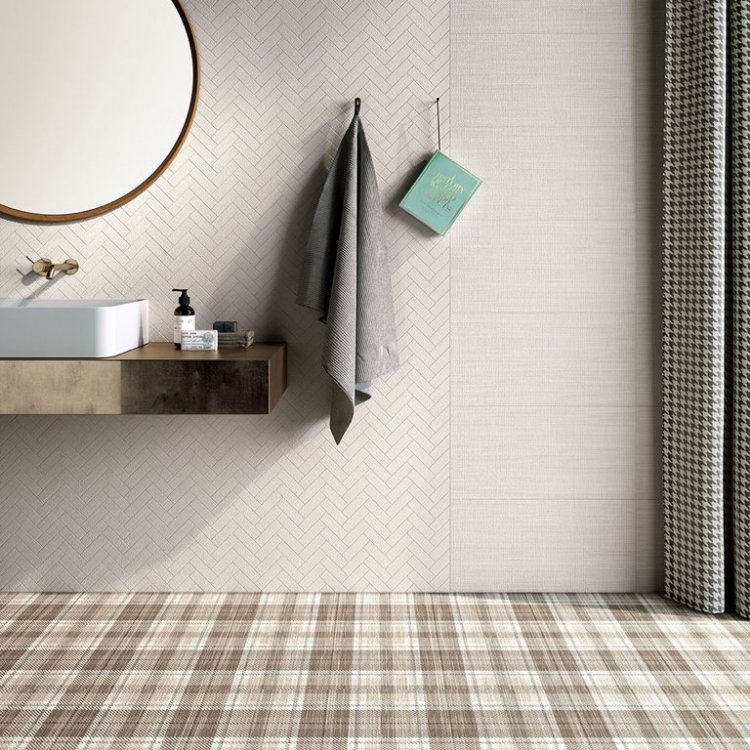 Pilt Põranda- ja seinaplaat TailorArt Tartan light 90x90R