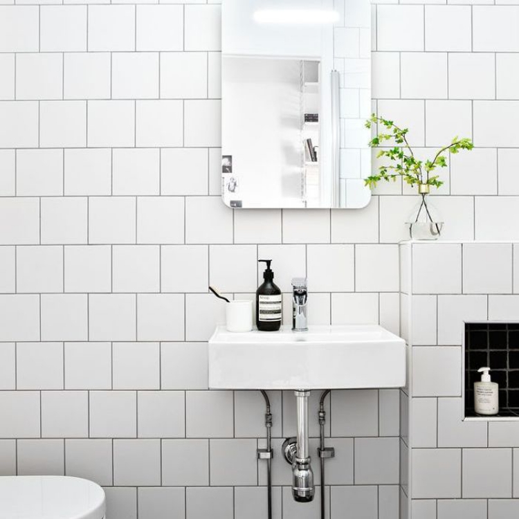 Seinaplaat valge matt 20x20