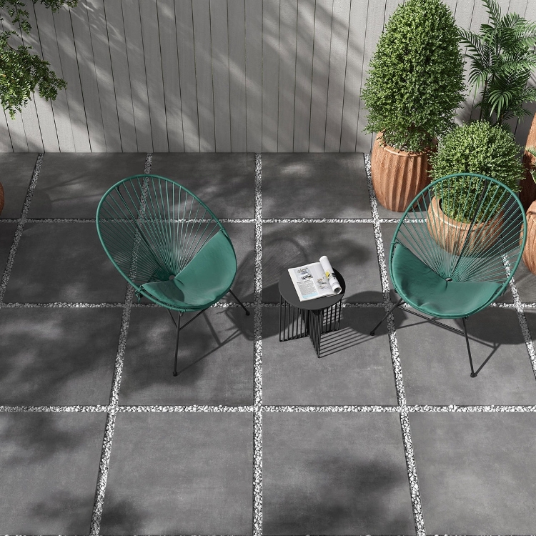 Terrassiplaat Flow smoke 80x80R