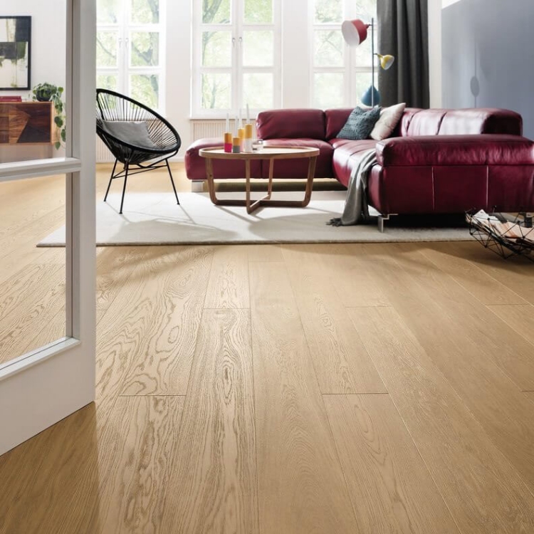 Pilt Parkett HARO 4000 Plank TAMM puro white Exklusiv 4V naturaLin+