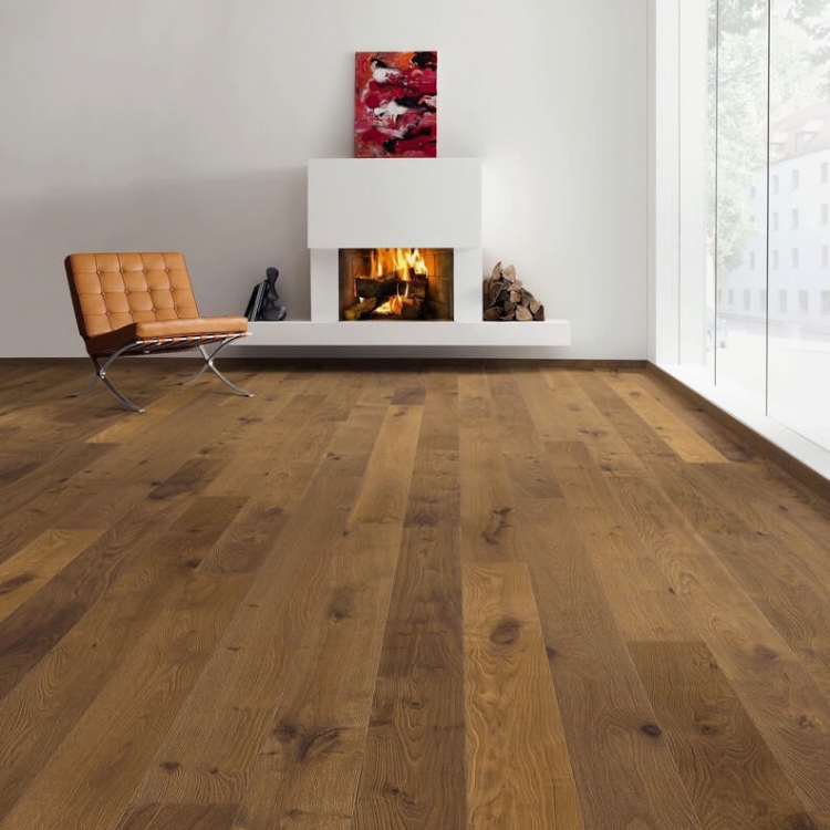 Pilt Parkett HARO 4000 Plank TAMM smoked Sauvage retro brushed 4V naturaLin+