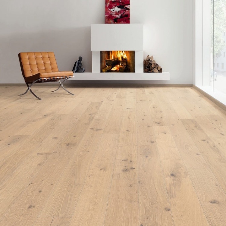 Pilt Parkett HARO 4000 Plank TAMM puro white Sauvage retro brushed 4V naturaLin+